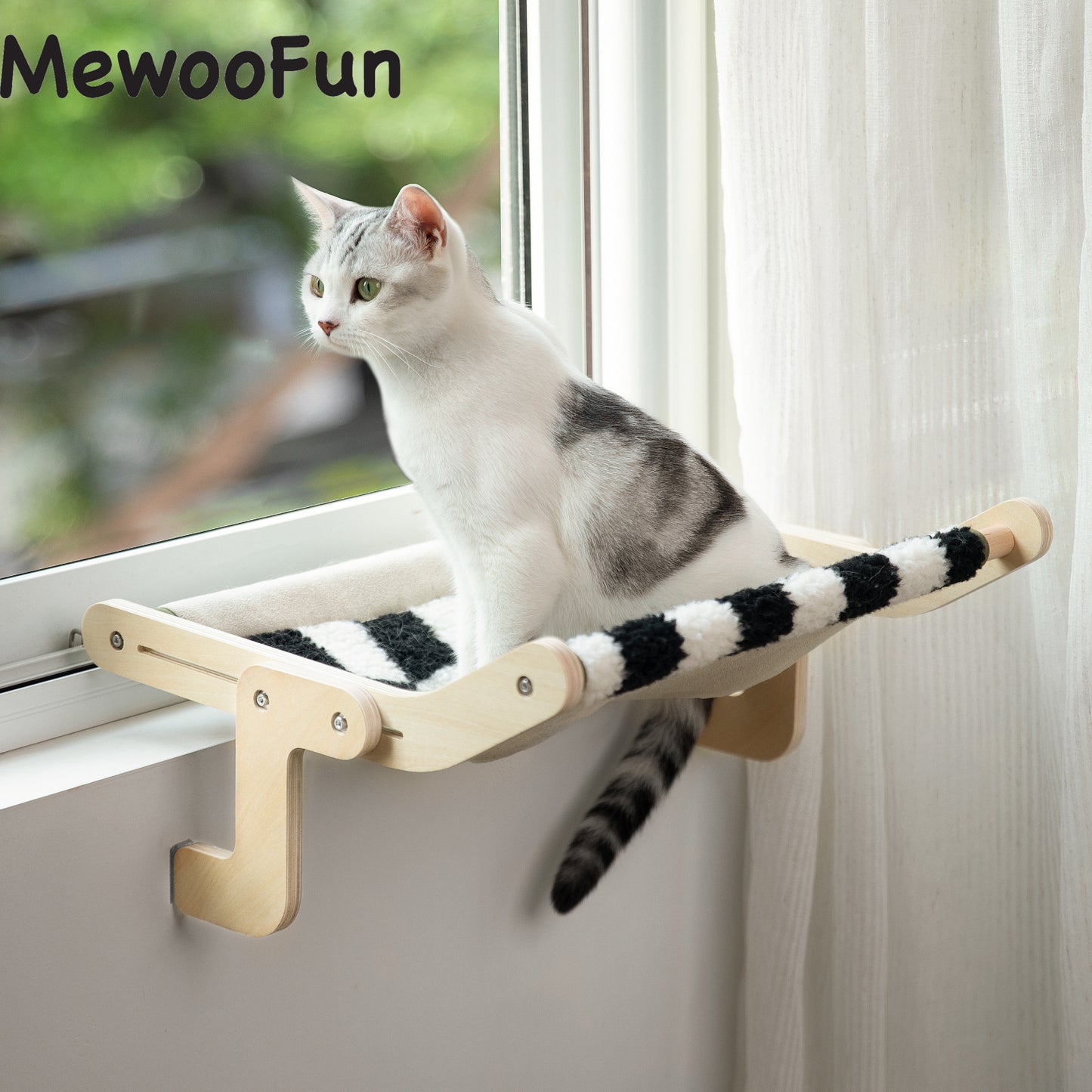 Mewoofun Cat Window Perch Hanging Bed