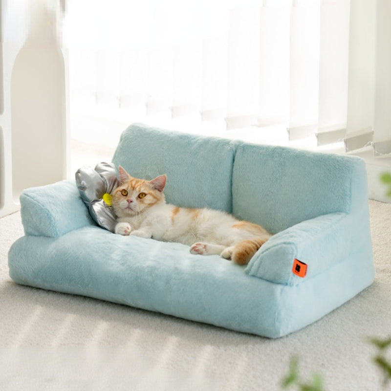 Vintage Leisure Diamond Dog & Cat Plush Sofa Bed