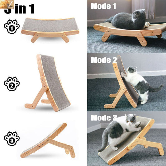 Wooden Cat Scratch Bed - Cat loving MODE